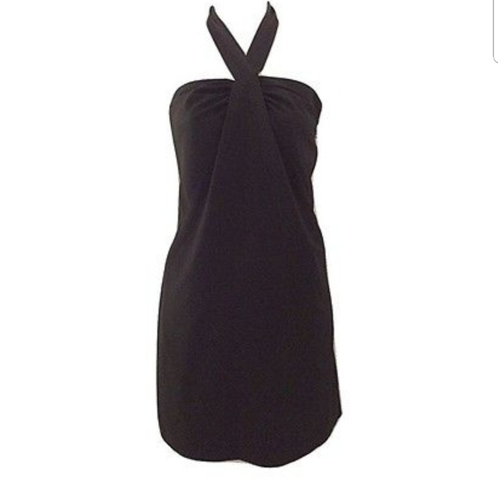 THEORY HALTER BLACK DRESS SIZE 2